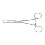 Small metal scissors with ring handles and straight blades, likely surgical scissors used for precise cutting.