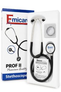 سماعة طبيب Emicare Prof II من إيميكير، مصممة للاستخدام الطبي اليومي، وتوفر تجربة استماع واضحة ومريحة أثناء الفحص. مناسبة للأطباء وطلاب الطب والتمريض والممارسين الصحيين. – مصر ميديكال سماعة طبيب Emicare Prof II من إيميكير، مصممة للاستخدام الطبي اليومي، وتوفر تجربة استماع واضحة ومريحة أثناء الفحص. مناسبة للأطباء وطلاب الطب والتمريض والممارسين الصحيين.