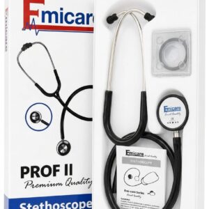 سماعة طبيب Emicare Prof II من إيميكير، مصممة للاستخدام الطبي اليومي، وتوفر تجربة استماع واضحة ومريحة أثناء الفحص. مناسبة للأطباء وطلاب الطب والتمريض والممارسين الصحيين. – مصر ميديكال سماعة طبيب Emicare Prof II من إيميكير، مصممة للاستخدام الطبي اليومي، وتوفر تجربة استماع واضحة ومريحة أثناء الفحص. مناسبة للأطباء وطلاب الطب والتمريض والممارسين الصحيين.